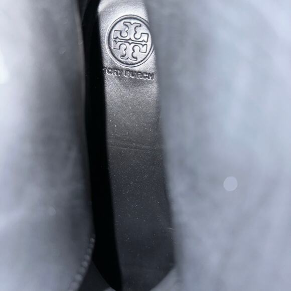 Tory Burch Black Leather Brooke Ankle Booties Size 10 - Picture 7 of 7